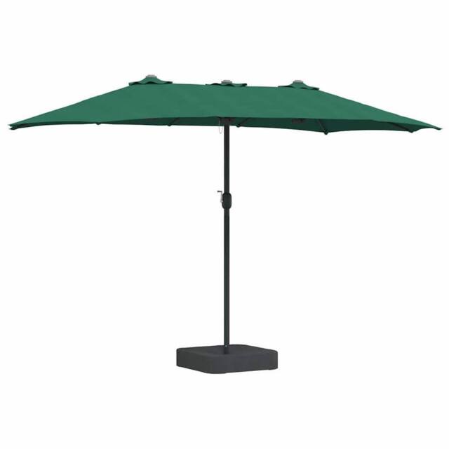 Berkfield Home Garden Parasol Folding Green 385 x 209 x 244 cm Fabric - image 1