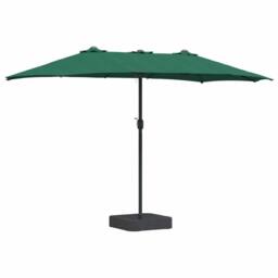 Berkfield Home Garden Parasol Folding Green 385 x 209 x 244 cm Fabric - thumbnail 1