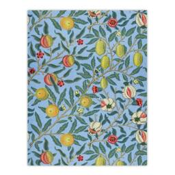 "Artery8 Four Fruits Vibrant Pattern Vintage Wall Art Print William Morris in Black - Size: W24"" x H32""" - thumbnail 1