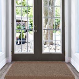 THE RUGS Washable Designer Rugs & Mats Bordered Design in Brown - 110Br - Size: 57 cm x 90 cm - thumbnail 5