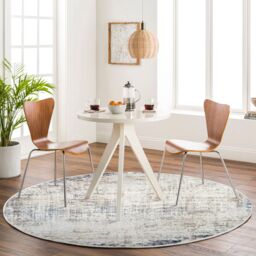 Livabliss Roma-Abstract Gray Blue Brown Modern Marble Living Dining Bedroom Rug - Size: 200 cm x 200 cm - thumbnail 9