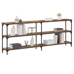 Berkfield Home Console Table Old Wood 200x29x75 cm Engineered Wood in Brown - Size: 200 x 29 x 75 cm - thumbnail 3