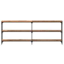 Berkfield Home Console Table Old Wood 200x29x75 cm Engineered Wood in Brown - Size: 200 x 29 x 75 cm - thumbnail 4