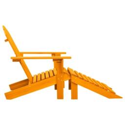 Berkfield Home Garden Adirondack Chair with Ottoman Solid Fir Wood Orange - thumbnail 3