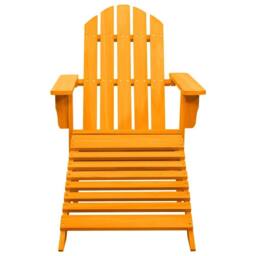 Berkfield Home Garden Adirondack Chair with Ottoman Solid Fir Wood Orange - thumbnail 2