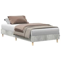 Berkfield Home Bed Frame with LED Frame Concrete Grey 180x200 cm Super King - Size: Small Single - thumbnail 1