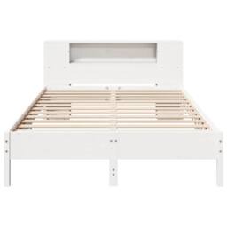 Berkfield Home Decorative Bookcase Bed without Mattress White 160x200 cm Solid W - thumbnail 4