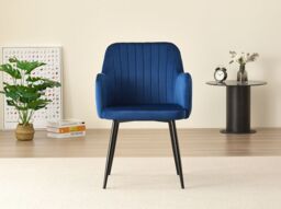 Outdoor Living Colorado Dining Table with 4 Blue Charlotte Velvet Chairs - thumbnail 3