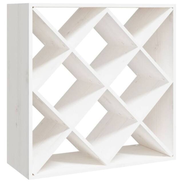 Berkfield Home Wine Cabinet White 62x25x62 cm Solid Wood Pine - Size: 62 x 25 x 62 cm - image 1