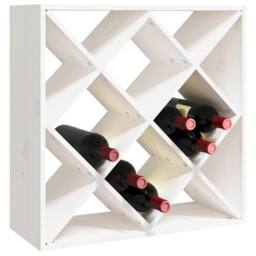 Berkfield Home Wine Cabinet White 62x25x62 cm Solid Wood Pine - Size: 62 x 25 x 62 cm - thumbnail 4