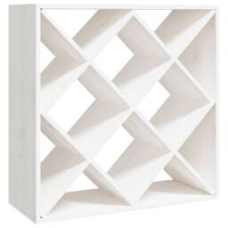 Berkfield Home Wine Cabinet White 62x25x62 cm Solid Wood Pine - Size: 62 x 25 x 62 cm