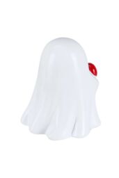 Living and Home Mini Halloween Ghost Figurine Holding Red Heart Cute Resin Ornament for Table, Shelf & Windowsill in White - thumbnail 3