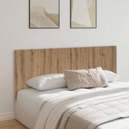 Berkfield Home Stylish Bed Headboard Artisan Oak 200x1.5x80 cm Engineered Wood in Brown - thumbnail 2
