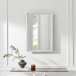 FurnitureboxUK Roux Large Rectangle 90x60cm Wall Mirror in Metallics - Size: 90x60 cm - thumbnail 2