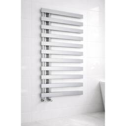 Bathroom Kingdom Milton Chrome Designer Flat Panel Heated Towel Rail 1156x500mm in Silver - thumbnail 1