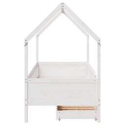Berkfield Home Kids Bed Frame with Drawers without Mattress 80x200 cm Solid Wood in White - thumbnail 7