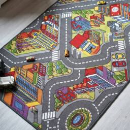 Bravich LTD Children's Big City Mat Town Car Roads Rug - Size: 100 cm x 190 cm - thumbnail 3