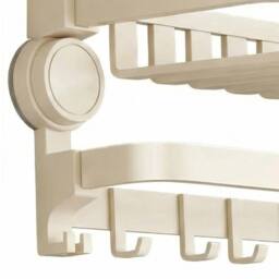 Havendro 60cm Milky White Suction Cup Foldable Wall Towel Bar in Off-White - thumbnail 3