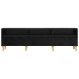 Berkfield Home TV Cabinet Black oak 150 x 30 x 45 cm Engineered wood - thumbnail 6