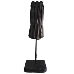 Gr8 Garden 4.6M Garden Parasol Double Sided Umbrella in Dark Grey - thumbnail 3