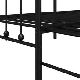 Berkfield Home Modern Daybed Frame with Trundle Black 80x200 cm Steel - thumbnail 9