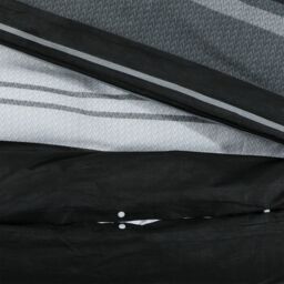 Berkfield Home Duvet Cover Set Black & White 200x200 cm Cotton - thumbnail 4