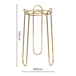 Ivyline Saluzzo Gold Plant Stand H23cm D18cm - thumbnail 3