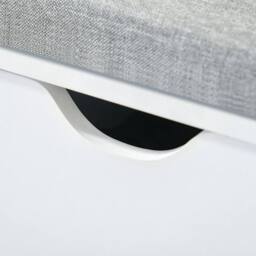NESTLUNE Shoe Storage Cabinet Bench w/ Cushion in White - Size: 100 cm x 15 cm - thumbnail 5