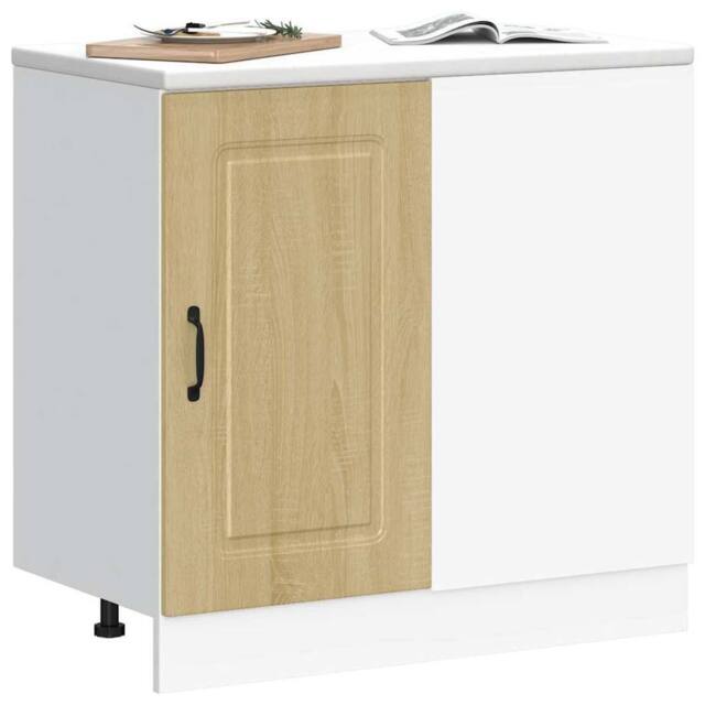 Berkfield Home Kitchen Base Cabinet Kalmar Sonoma Oak Engineered Wood in Light Oak - image 1