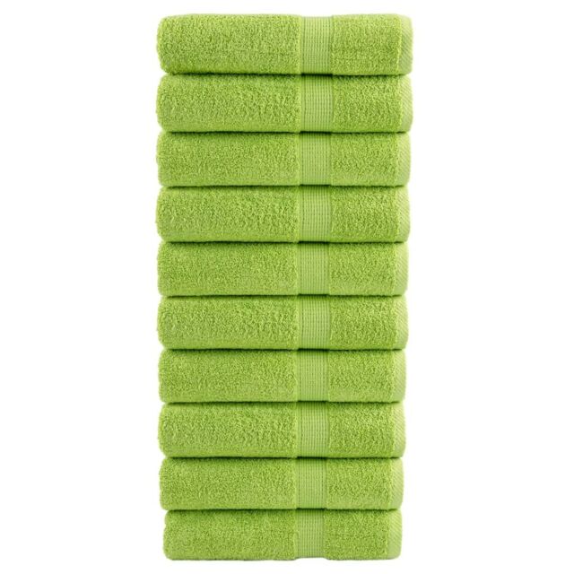 Berkfield Home Premium Shower Towels SOLUND 10 pcs Apple Green 70x140 cm 600 gsm - image 1