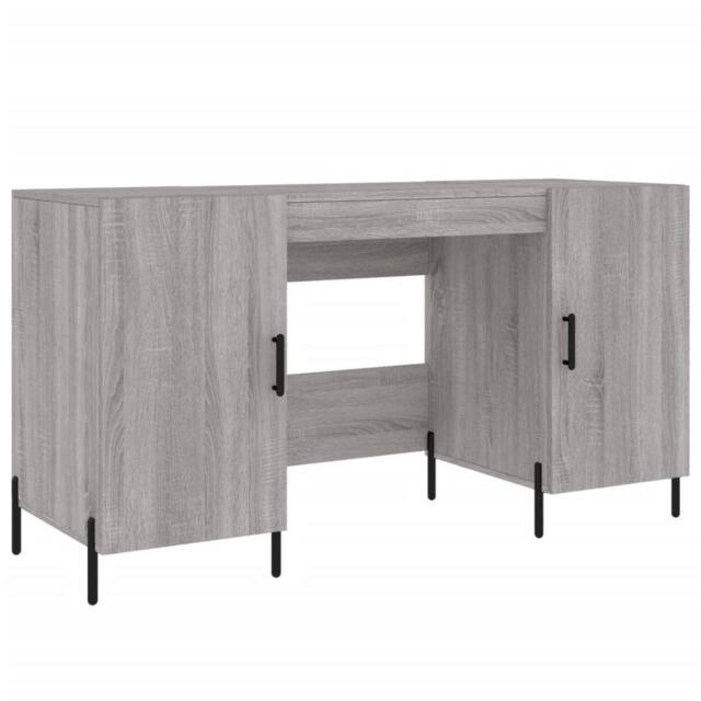 Berkfield Home Desk Grey Sonoma 140x50x75 cm Engineered Wood - Size: 140 x 50 x 75 cm - image 1