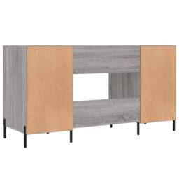 Berkfield Home Desk Grey Sonoma 140x50x75 cm Engineered Wood - Size: 140 x 50 x 75 cm - thumbnail 8