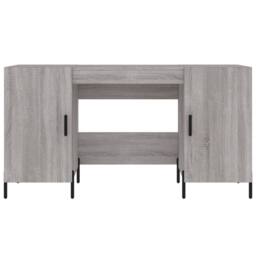 Berkfield Home Desk Grey Sonoma 140x50x75 cm Engineered Wood - Size: 140 x 50 x 75 cm - thumbnail 6