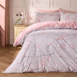 OHS Spring Blossoms Print Duvet Cover with Pillowcase in Light Pink - Size: Single - thumbnail 1