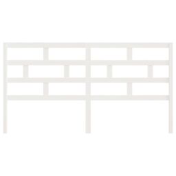 Berkfield Home Bed Headboard White 186x4x100 cm Solid Wood Pine - Size: 186 x 4 x 100 cm - thumbnail 4