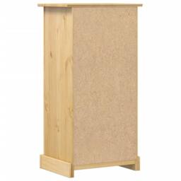 Berkfield Home Bedside Cabinet Corona 53x39x103 cm Solid Wood Pine in Light Tan - Size: 53 x 39 x 103 cm - thumbnail 5