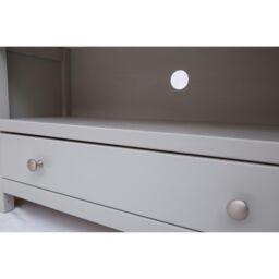 Cabinet Bits Argenta Light Grey 1 Drawer TV Cabinet Chrome Knob - thumbnail 4