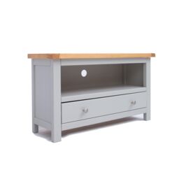 Cabinet Bits Argenta Light Grey 1 Drawer TV Cabinet Chrome Knob - thumbnail 2
