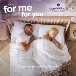 Slumberdown 2 Pack Super Support Firm Support Pillows in White - thumbnail 6