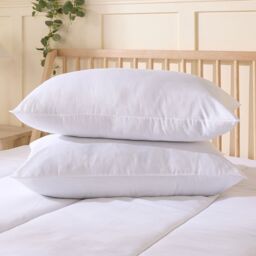 Slumberdown 2 Pack Super Support Firm Support Pillows in White - thumbnail 2