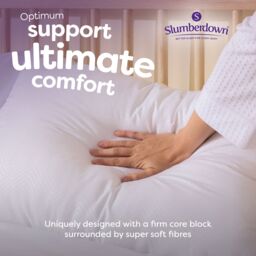 Slumberdown 2 Pack Super Support Firm Support Pillows in White - thumbnail 4