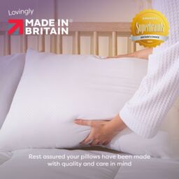 Slumberdown 2 Pack Super Support Firm Support Pillows in White - thumbnail 7