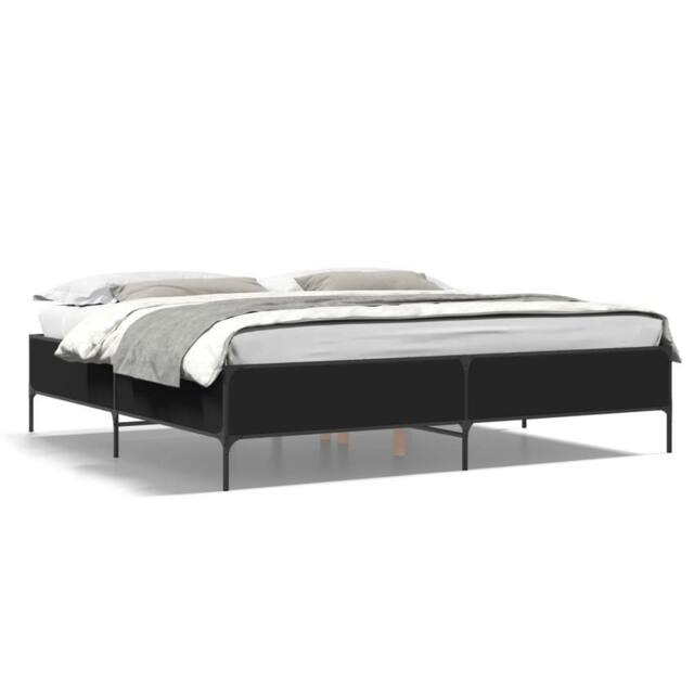 Berkfield Home Bed Frame without Mattress Black 180x200 cm Super King - image 1