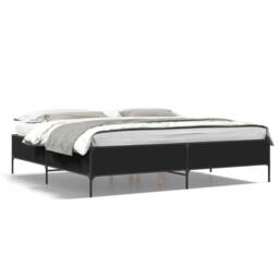 Berkfield Home Bed Frame without Mattress Black 180x200 cm Super King - thumbnail 1