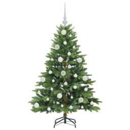 Berkfield Home Artificial Christmas Tree with 150 LEDs Green 120 cm PE & PVC - thumbnail 4