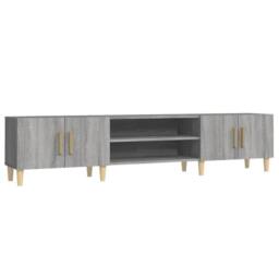 Berkfield Home TV Cabinet Grey Sonoma 180x31.5x40 cm Engineered Wood - thumbnail 1