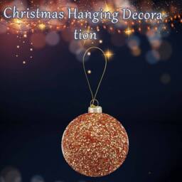 VFM e-Store Christmas Hanging Glass Bauble Decoration 10cm x 9cm Copper X 1 - Size: 10 cm x 9 cm - thumbnail 3