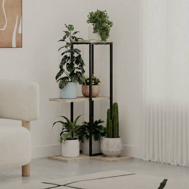 Decortie Vetra' Modern 3-Tier Plant Stand 46cm in Beige - Size: 1 Pack - image 1