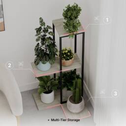 Decortie Vetra' Modern 3-Tier Plant Stand 46cm in Beige - Size: 1 Pack - thumbnail 7