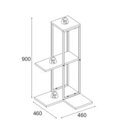 Decortie Vetra' Modern 3-Tier Plant Stand 46cm in Beige - Size: 1 Pack - thumbnail 6